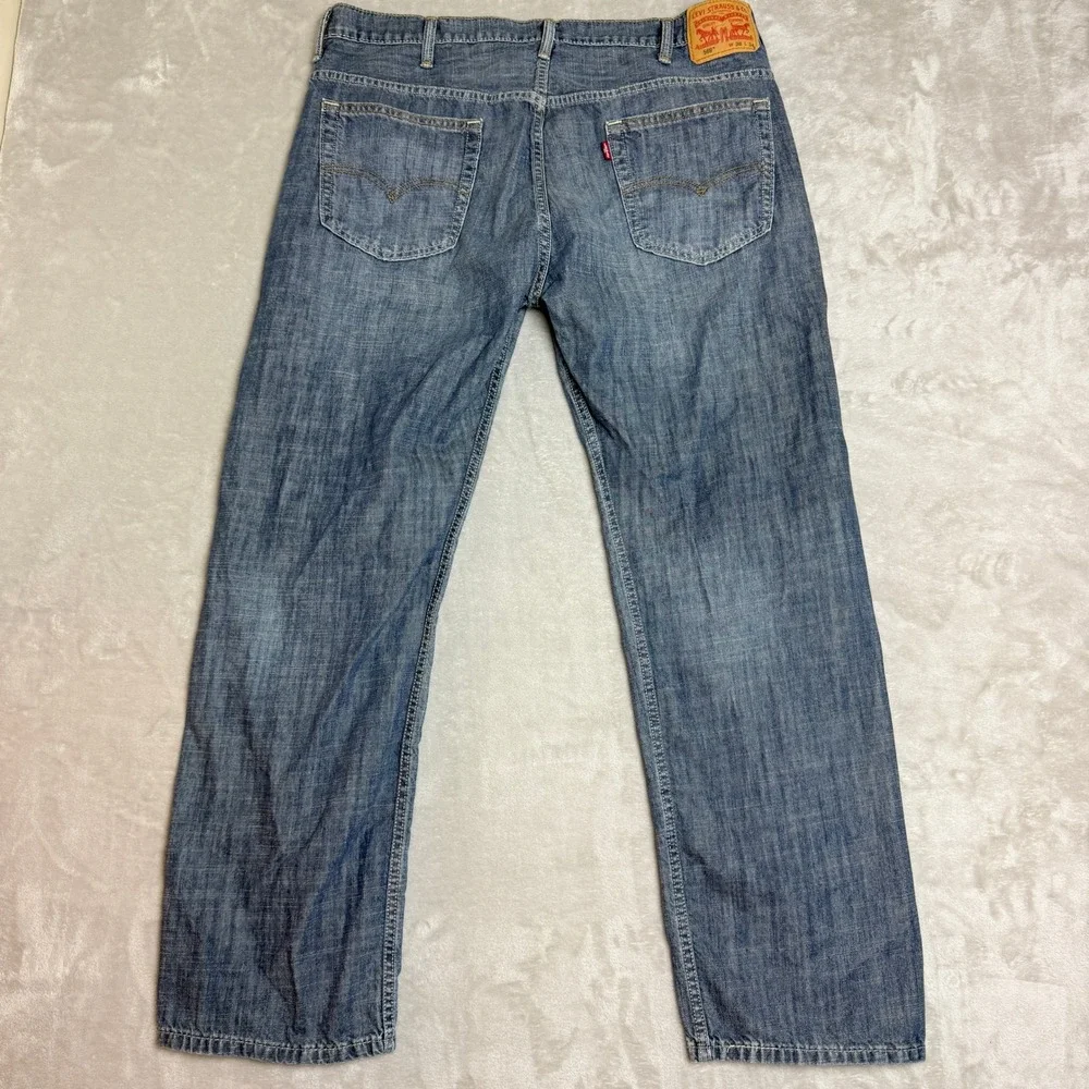 Levis 569 Loose Straight Jeans Mens 38x34 (Fit 39x32) Blue Baggy Streetwear EUC